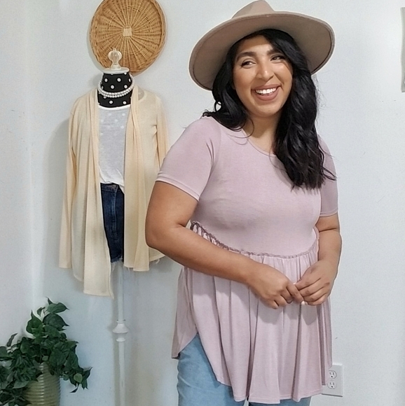 LILAC PURPLE TUNIC TOP - Picture 6 of 8